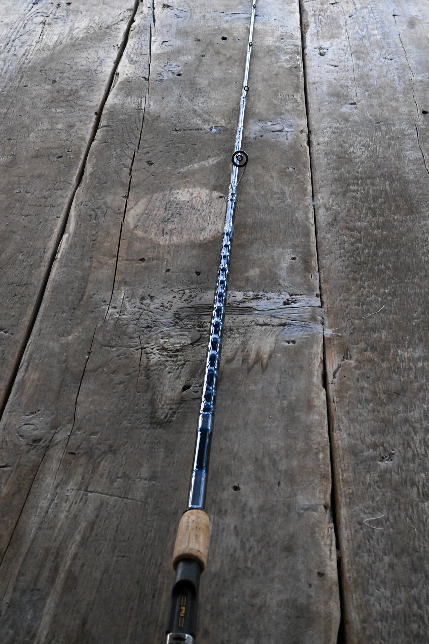 Spinning Rod - Metallic Blue and Silver