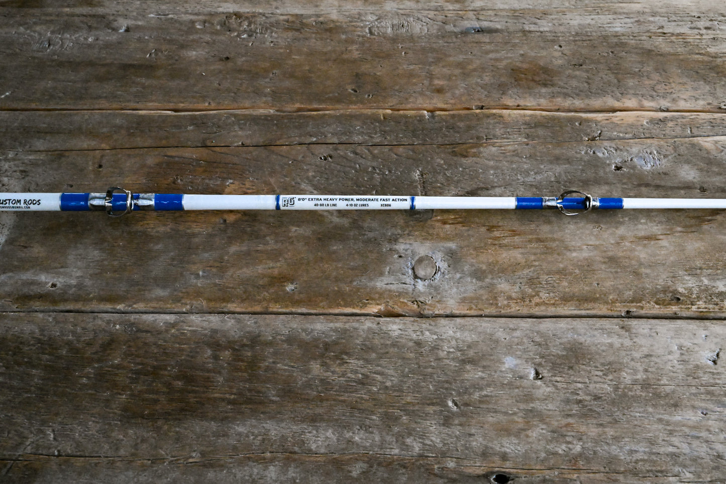 Heavy Saltwater Rod - Blue and Silver