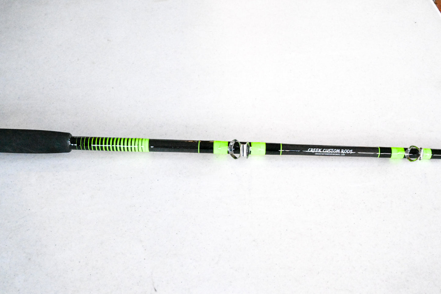 Heavy Saltwater Rod - Black and Lime Green